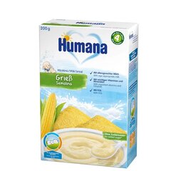 Corn manų kruopų pieno košė Humana. 4+ mėn., 200 g kaina ir informacija | Košės | pigu.lt