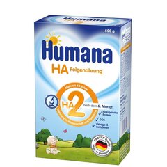 Papildomo maitinimo mišiniai kūdikiams Humana HA 2, 6 mėn., 500 g kaina ir informacija | Tolesnio maitinimo mišiniai | pigu.lt