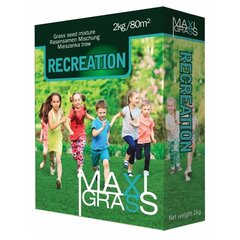 Vejos žolių mišinys MaxiGrass Recreation, 2kg dėž цена и информация | Газонные смеси | pigu.lt