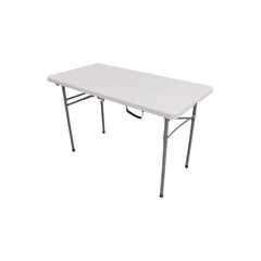 Раскладной стол, 120x60 см, белый цена и информация | Садовые столы, столики | pigu.lt