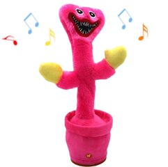 Minkštas šokantis, dainuojantis ir atkartojantis judesius žaislas kaip kaktusas "Huggy Wuggy, Kissy Missy", rožinis kaina ir informacija | Šmaikščios dovanos | pigu.lt
