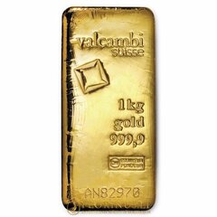 Investicinio aukso lietas luitas Valcambi, 1 kg kaina ir informacija | Investicinis auksas | pigu.lt