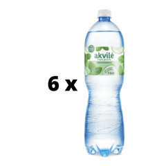 Stalo vanduo Akvilė Mėta ir agurkas 1,5 L x 6 vnt. pakuotė kaina ir informacija | Vanduo | pigu.lt