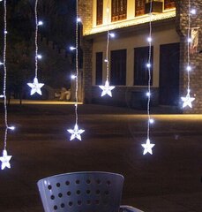Kalėdinė girlianda 108 LED užuolaida, kalėdinės žvaigždės 2.5x0.9m kaina ir informacija | Girliandos | pigu.lt