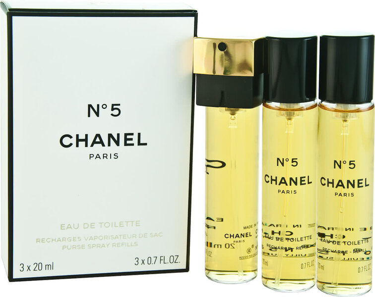 chanel no 5 eau de toilette 3 x 20ml