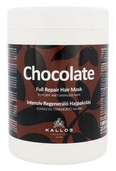 Kaukė sausiems ir pažeistiems plaukams su kakava ir keratinu Kallos Chocolate 1000 ml kaina ir informacija | Priemonės plaukų stiprinimui | pigu.lt