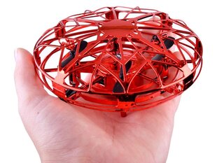 Ranka valdomas žaislas dronas UFO, raudonas цена и информация | Игрушки для мальчиков | pigu.lt