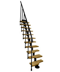 Moduliniai laiptai MINI (beržas) Spalva Juoda kaina ir informacija | Laiptai | pigu.lt