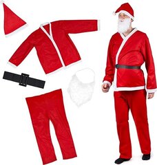 Костюм Деда Мороза, 5 частей цена и информация | Карнавальные костюмы | pigu.lt