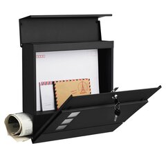 Pašto dėžutė SONGMICS, juoda kaina ir informacija | Pašto dėžutės, namo numeriai | pigu.lt