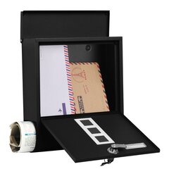 Pašto dėžutė SONGMICS juoda kaina ir informacija | Pašto dėžutės, namo numeriai | pigu.lt