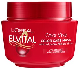 Kaukė dažytiems plaukams L'Oreal Paris Elvital Color-Vive 300 ml kaina ir informacija | Priemonės plaukų stiprinimui | pigu.lt