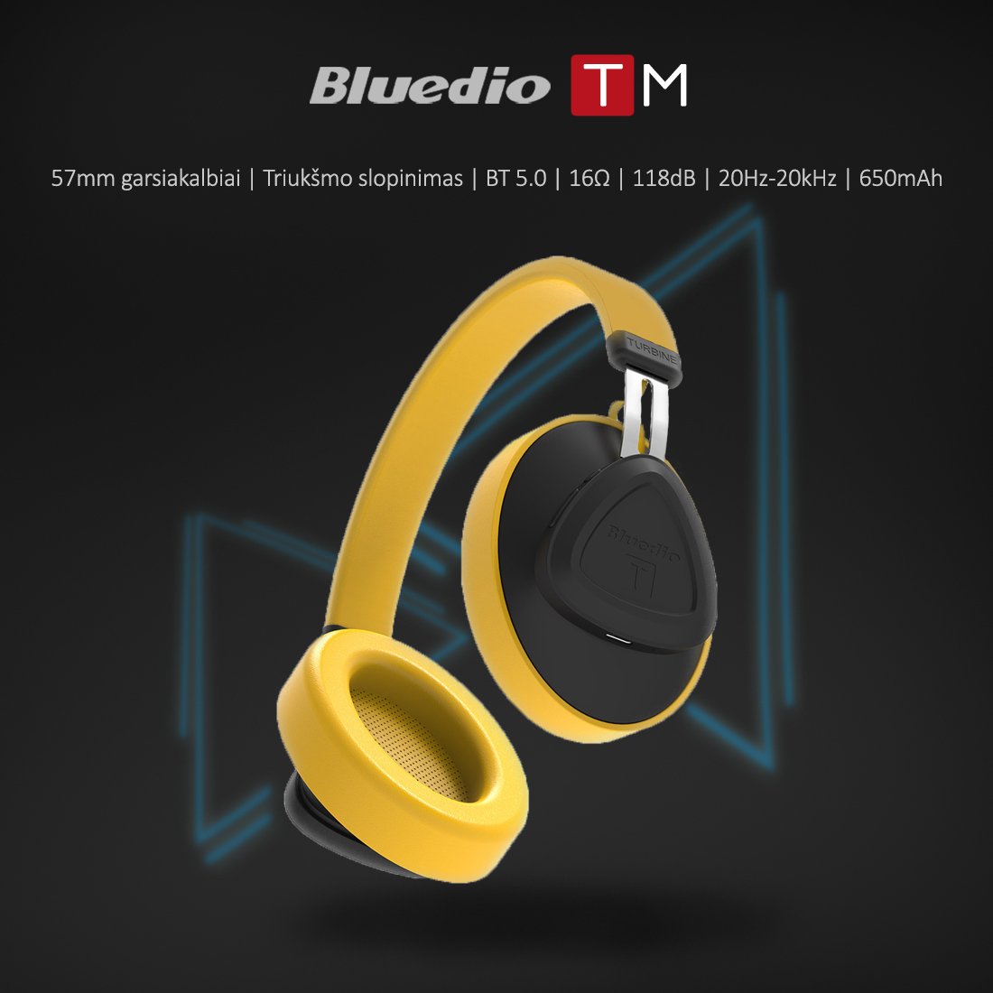 Fraction fake Traditional Belaidės ausinės Belaidės ausinės Bluedio TM, Geltona kaina | pigu.lt