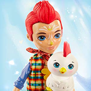 Enchantimals Redward Rooster Doll & Cluck Animal Friend Kuva, 6 tuuman pieni nukke bandana