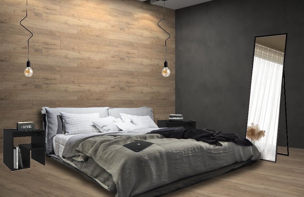 minimalistlik magamistoa interjöör