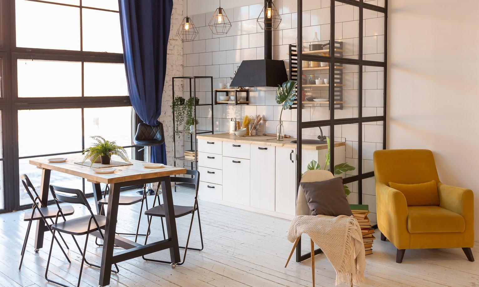 kaasaegne köök koos elutoaga