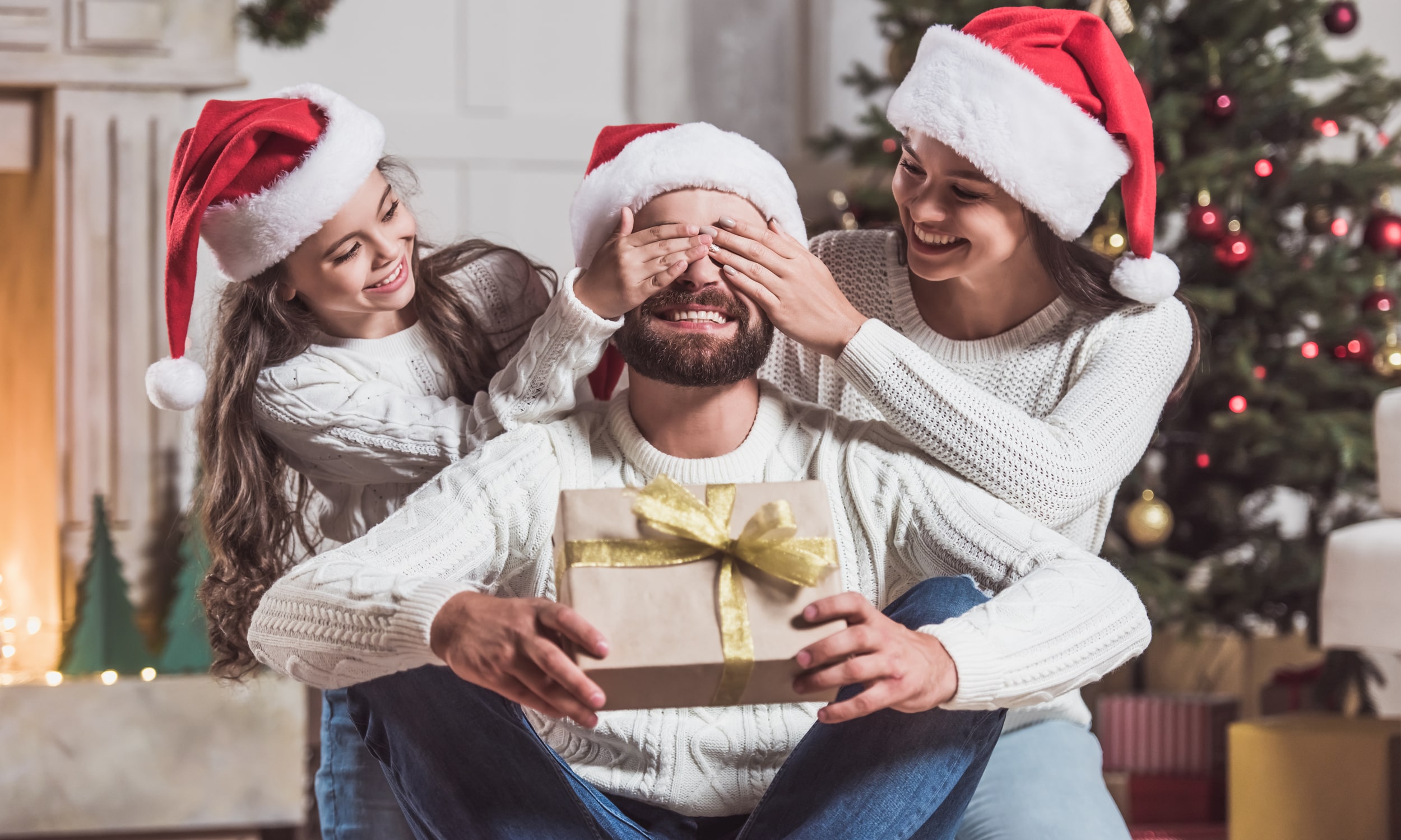 ema ja tütar soovivad isale häid jõule